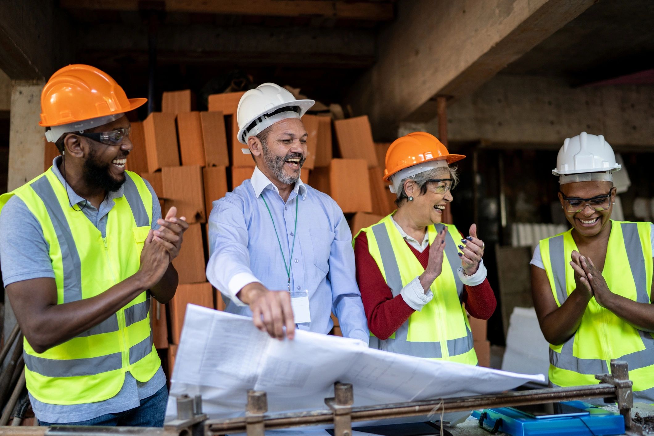 Construction team representing project execution and coordination